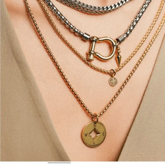 Artizan Joyería Herradura Two-Tone Layered Necklace — Gold & Silver - Picture 2 of 11